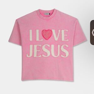 Pink “Jesus Loves You” Women’s Tshirt